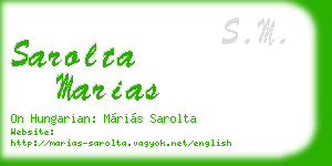 sarolta marias business card