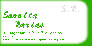 sarolta marias business card